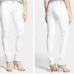 PAIGE skyline ankle peg white 27